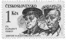 známka z roku 1922 - J.Kubiš a J. Gabčík
